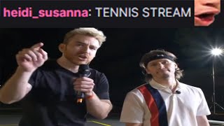 DougDoug and Jerma's surprise Tennis stream