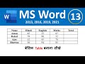 How to create a basic simple table in MS Word - 13/50