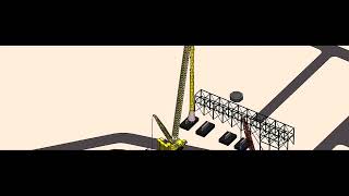Information animation lifting plan by crane 1200 T. and crane 400 T. News