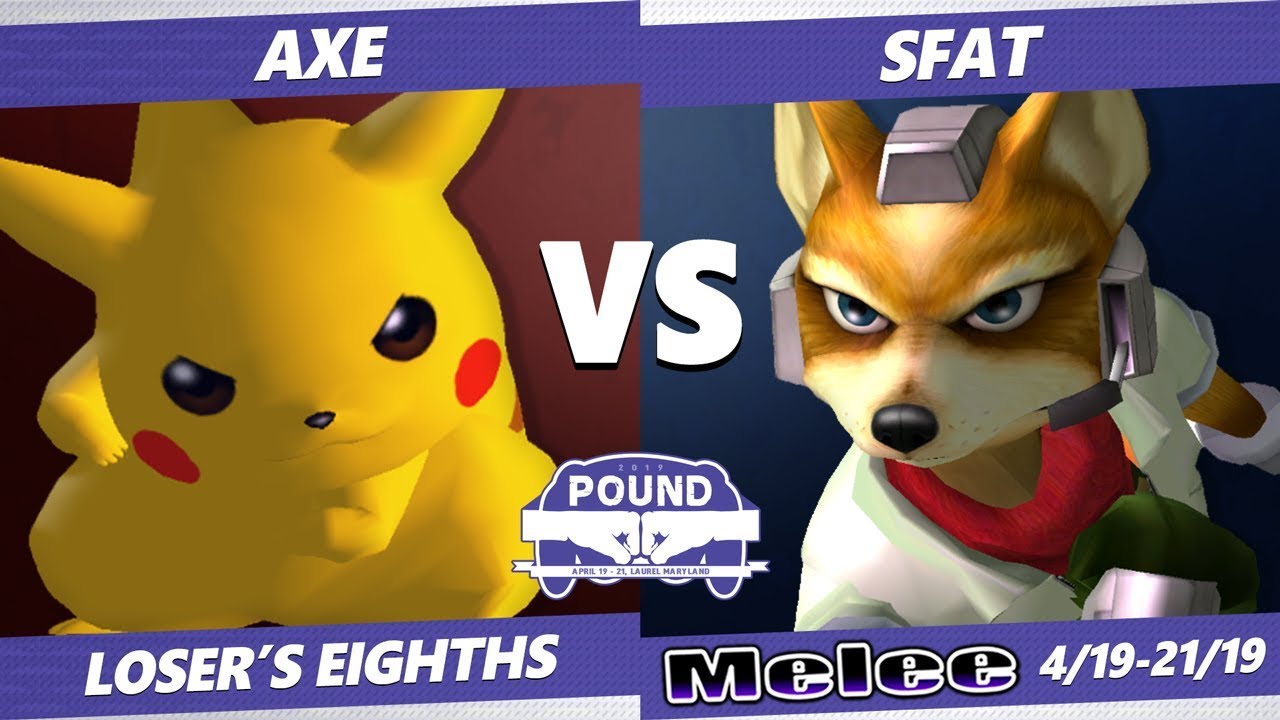 Pound 2019 SSBM - Tempo Axe (Pikachu) VS CLG SFAT (Fox) Smash Melee Loser's Eighths