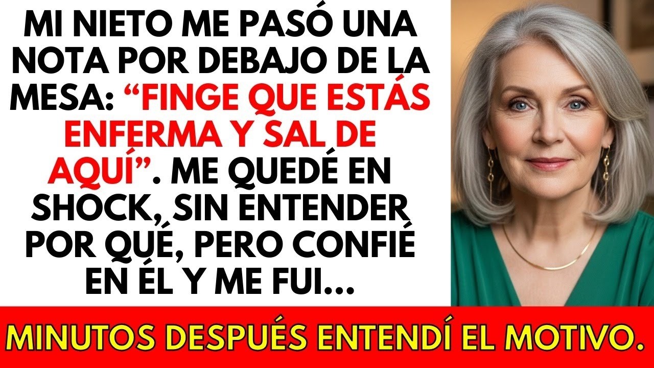 Durante la cena, mi nieto me dijo: 