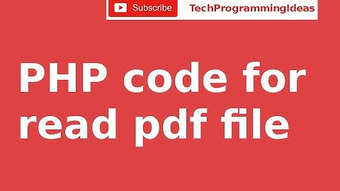 Php code for read pdf file