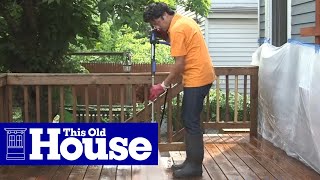In this video, This Old House senior technical editor Mark Powers shows how to restore a deck. Follow the prep instructions carefully 