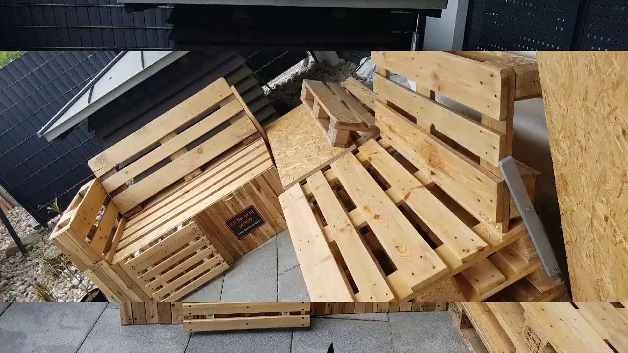 Palettenlounge selber bauen.. - YouTube