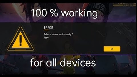 Failed to retrieve version config 2 retry problem Solved 💯 😎#freefire #total gaming