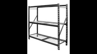 my  product review on  menards  Edsal 77'W x 72'H x 24'D 3Shelf Metal Freestanding Shelving Unit