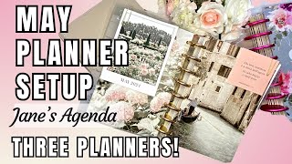 Three Planners for May! Jane's Agenda Junior/HalfLetter Discbound | New Planner Setup