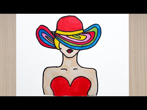 Şapkalı Kız Çizimi | Kolay Çizimler