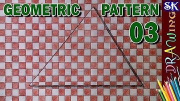 Drawing Triangle Illusion pattern | Geometric pattern Drawing  03