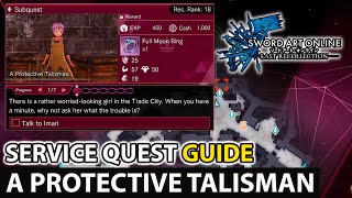 Sword Art Online Last Recollection - How To Complete Service Quest (A Protective Talisman) Guide