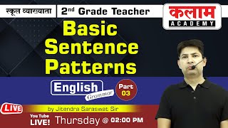 Basic  Sentence Pattern Part-3 English Grammar by Jitendra Saraswat Sir  Kalam Academy