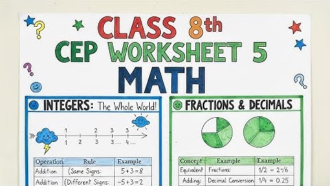 CLASS 8th,CEP WORKSHEET 5,MATH FULLY SOLVED 