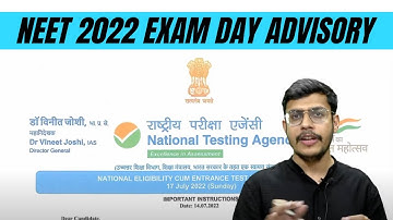 Exam Day Advisory Issued BY NTA | Official Notification | NEET 2022 | Dr. Anand Mani