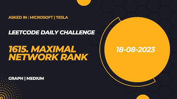 Solving Leetcode Daily Challenge 1615. Maximal Network Rank