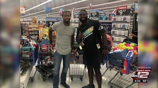 Video: NFL stars in San Antonio give supplies to immigrant families separated at border