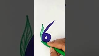 6 Number Logo Design Ideas #youtubeshorts #art #logodesign