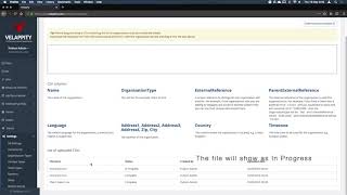Celebrity Velappity | Risk Assessment Software | Bulk Upload Organisations using CSV Profile