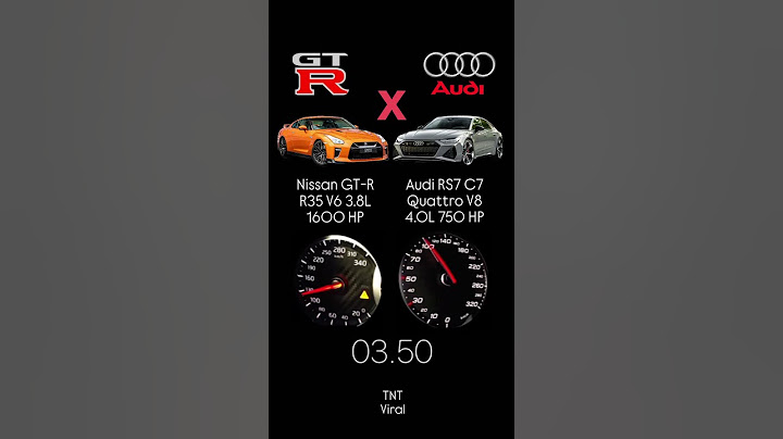 #Nissan GT-R R35 V6 3.8L 1600 HP vs #Audi RS7 C7 Quattro V8 4.0L 750 HP