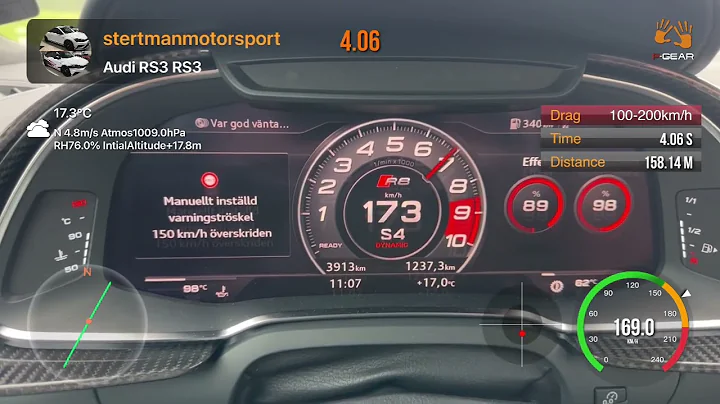 Audi R8 v10 Performance 620Hp 100-200km/h