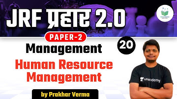 05:00 PM - NTA UGC NET 2021 | Management by Prakhar Verma | Human Resource Management