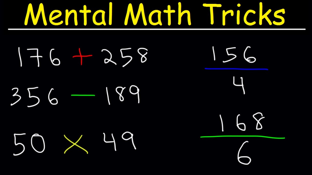 ⁣Mental Math Tricks - Addition, Subtraction, Multiplication & Division!