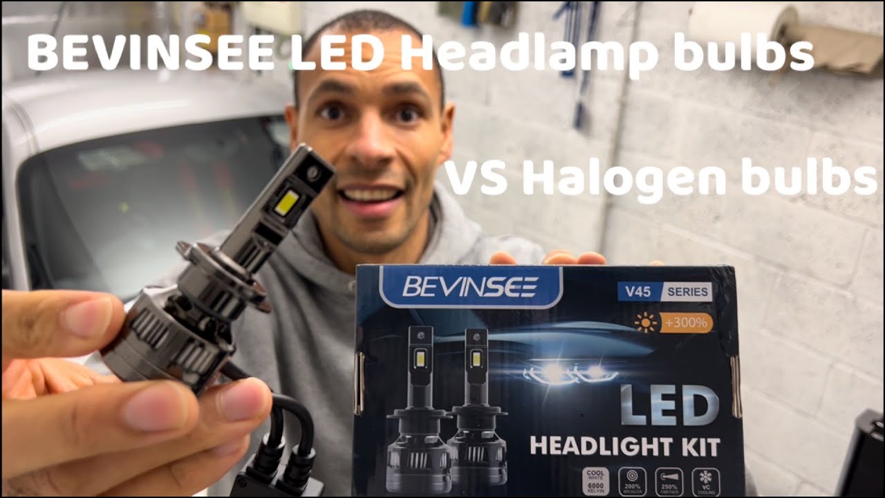 V45 H1 LED Headlight Bulbs 22000 Lumens Better Beam Pattern