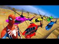 The aerial transportation of sports cars via helicopter Parkour GTA V mod Spiderman and friends