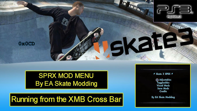 CH3AT - Skate 3 Cheat Menu (Trainer for RPCS3) 