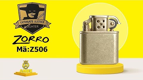 Bật lửa xăng đá đồng khối gió thổi không tắt Zorro Z506 đẹp chất lượng