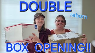 DOUBLE Reborn Baby Box openings!  TWO babies arrive the same day!