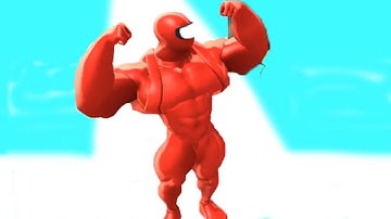 Muscle rush RED MAN  gameplay done 999 lvl