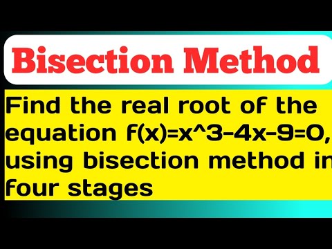 Find the real root of the equation f(x)=x^3-4x-9=0, using bisection ...