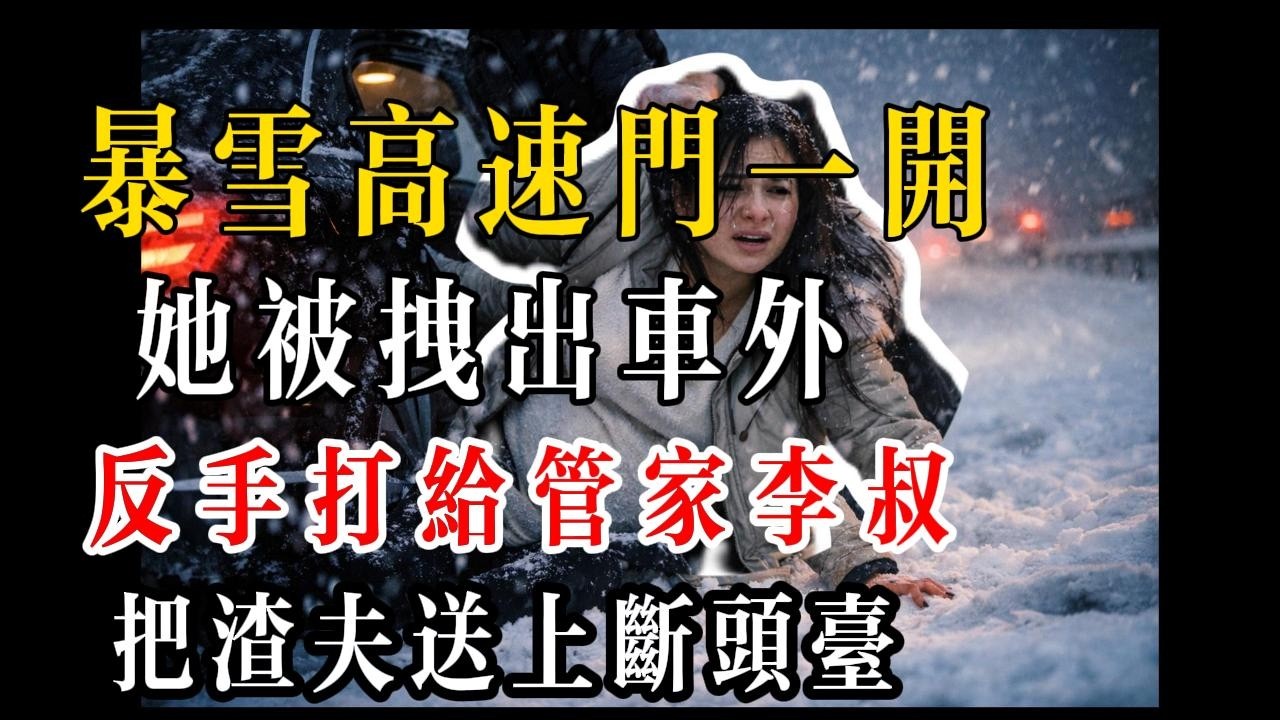 暴雪高速門一開，她被拽出車外，反手打給管家李叔：把渣夫送上斷頭臺！