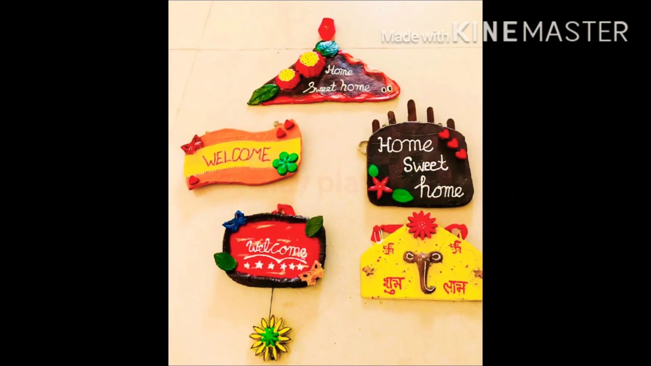 ???HOW TO MAKE DESIGNER NAME PLATES/ CLAY CRAFT