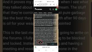 Brief discussion about Forum post about Conan exiles.