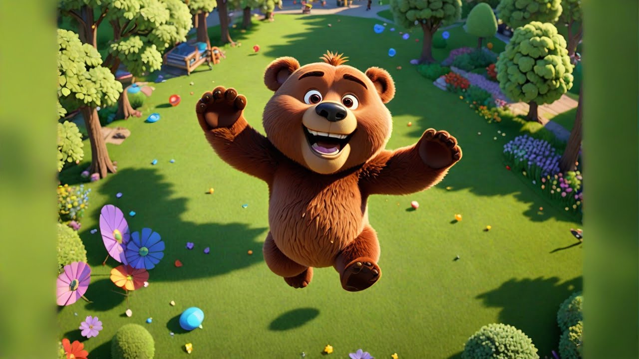 The Bear Who Bounced on a Trampoline 🐻🤸‍♂️ | Fun Kids Story | Learning Adventure for Children