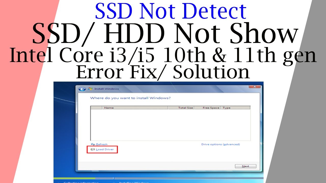 civilisation Prædiken Kommuner SSD Not Showing Up While Windows 10 Installation 11th gen Laptop Hindi -  YouTube