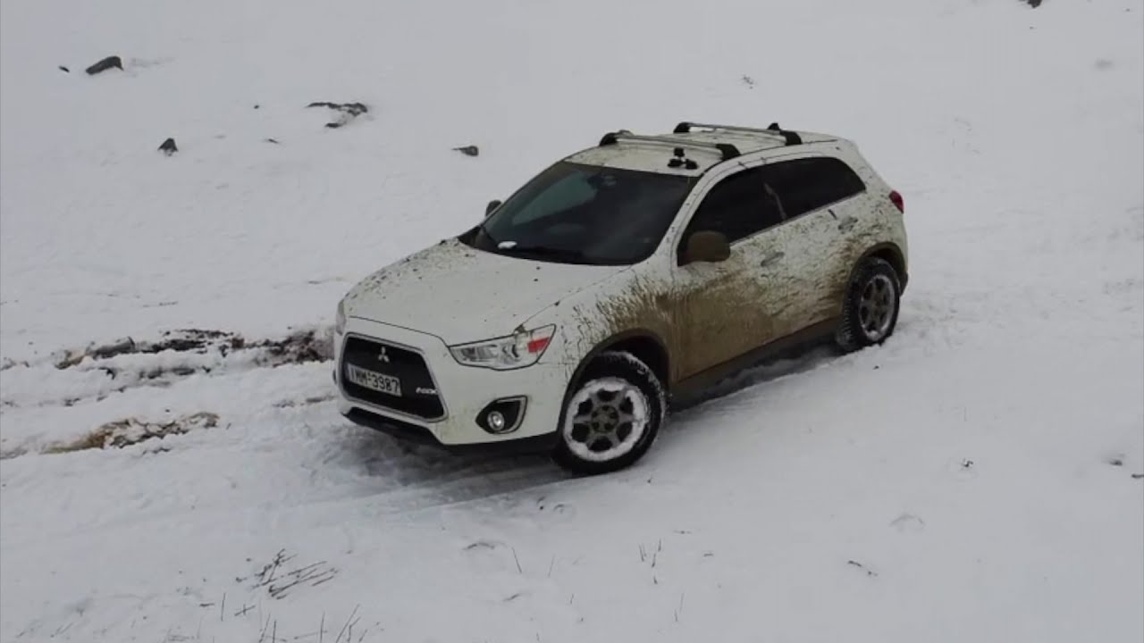 MITSUBISHI ASX RVR OUTLANDER SPORT - Isuzu TROOPER - Suzuki JIMNY in SNOW off Road by dji mavic mini