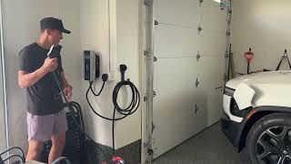 Match Highlights Charging Rivian R1s at Home with this VEIPHLOX Level 2 EV Fast Wall Charger