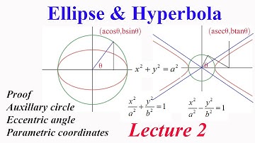 Ellipse & Hyperbola L2: Proving Standard equation, Auxillary circle, Eccentric angle & Parametric co