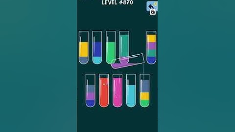 Water Color Sort Level 4870 Solution Gameplay