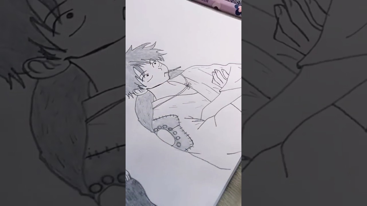 how to draw "luffy" 👍