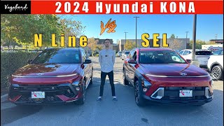 The all-new 2024 Hyundai Kona SEL vs 2024 Hyundai Kona N Line
