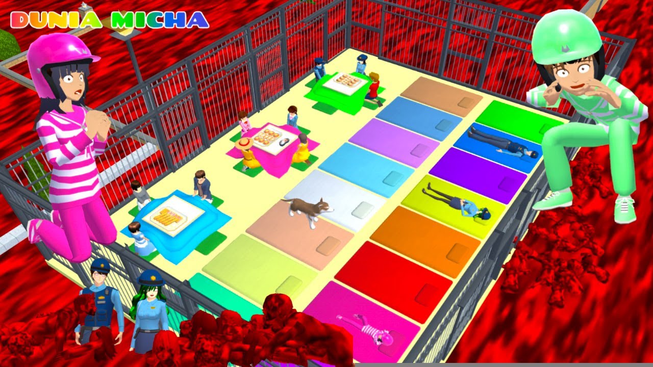 Sakura Panggil Zombie Lava Masuk Ke Kapal Apung Gigit Semua Orang 🥳 Yuta Mio Kabur Sakura Simulator