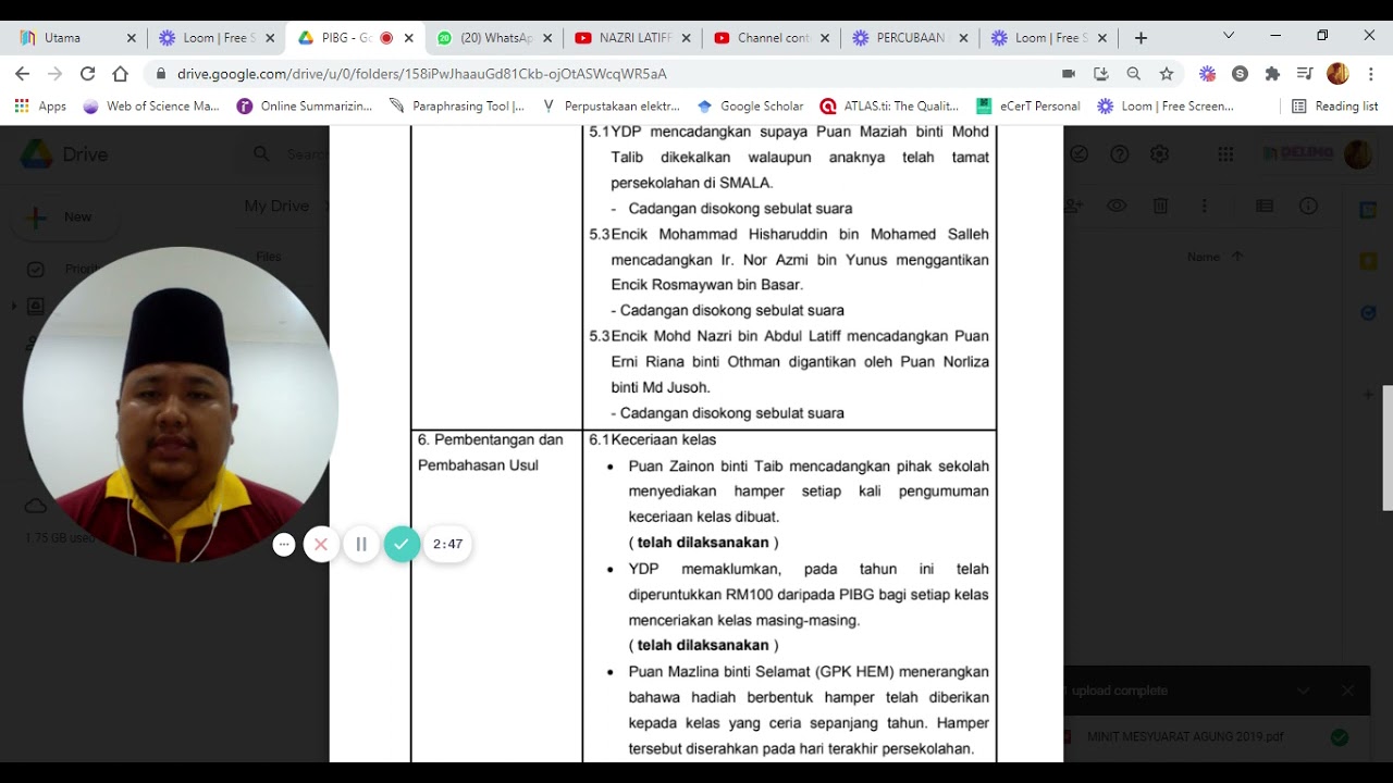 PEMBENTANGAN MINIT MAT 2019 2020 SMALA