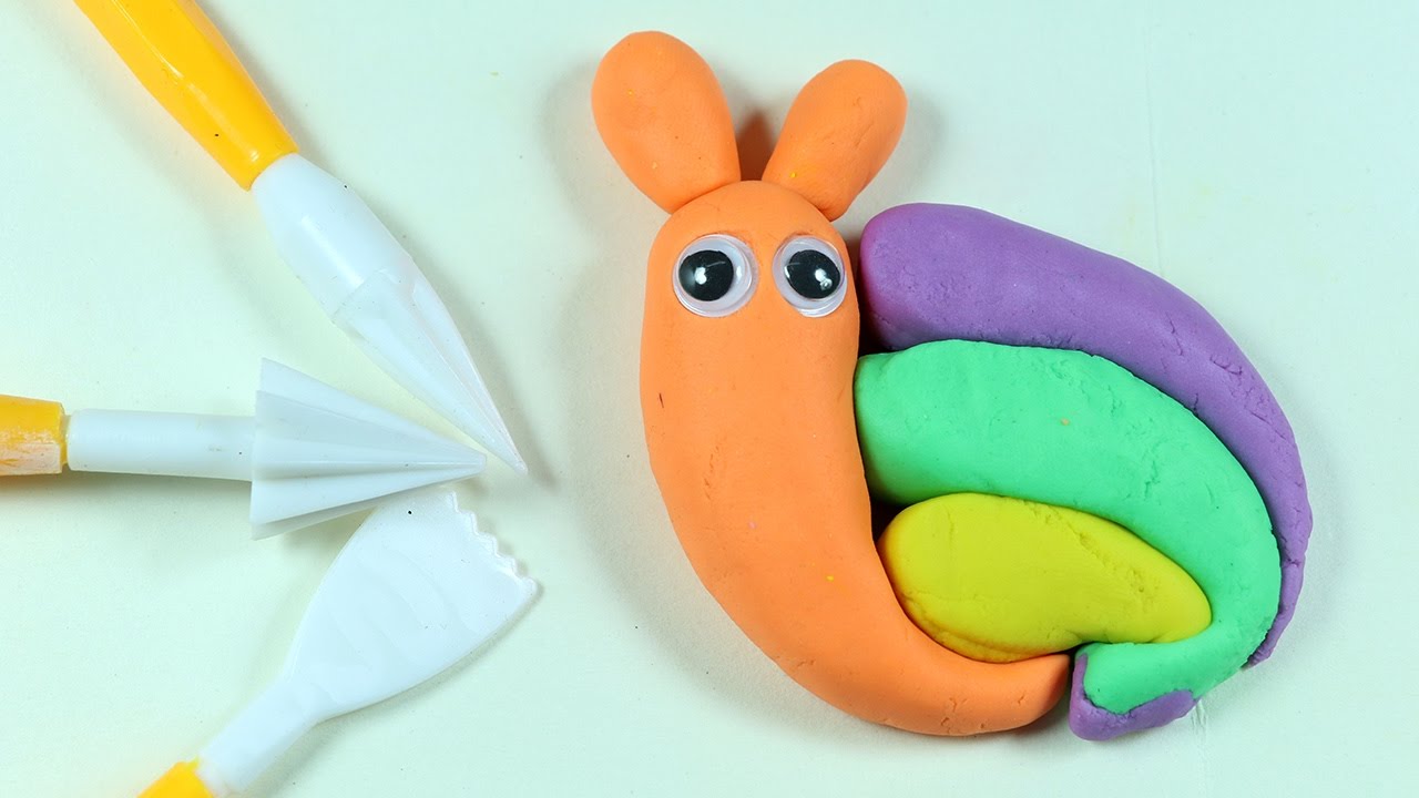 Play Doh Animals - Clay Caterpillar Modelling for Kids - YouTube