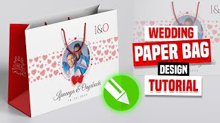 How to design a wedding paper bag | CorelDraw 2021 tutorial screenshot 4