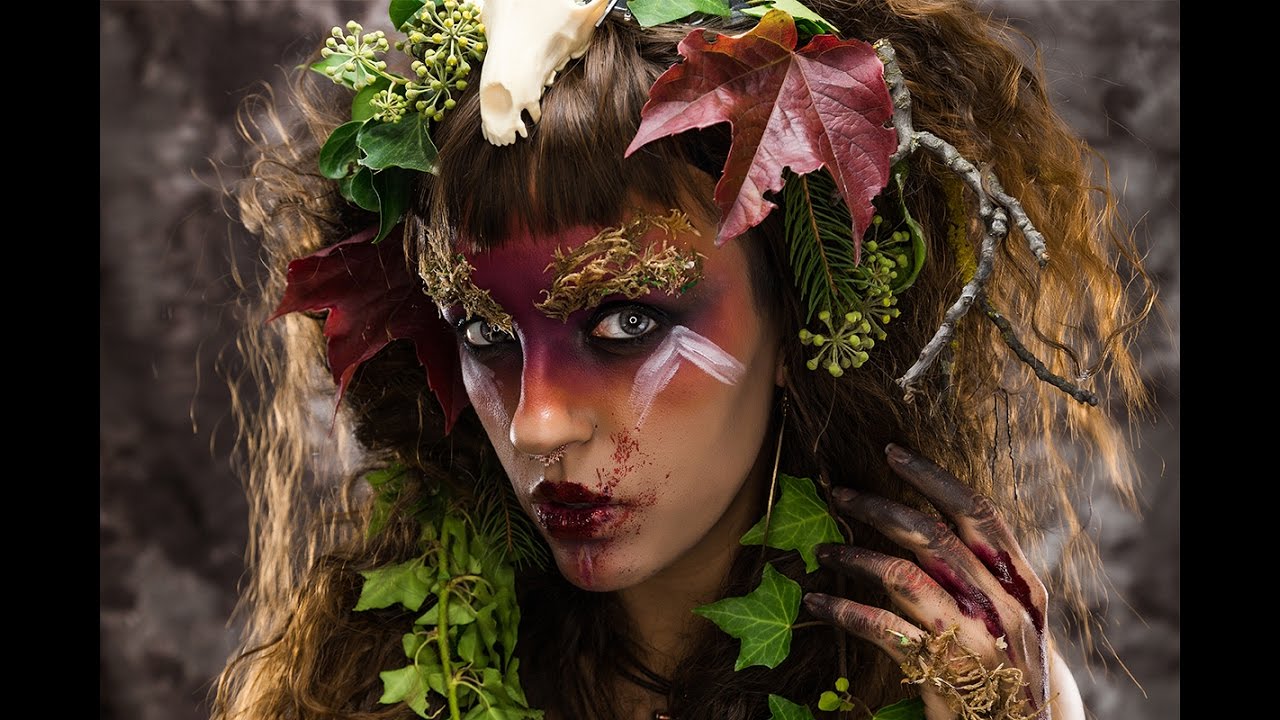 Dark Fairy/Nymph/Cannibal 🍁 Fata oscura 🎃 Halloween Makeup Tutorial - You...