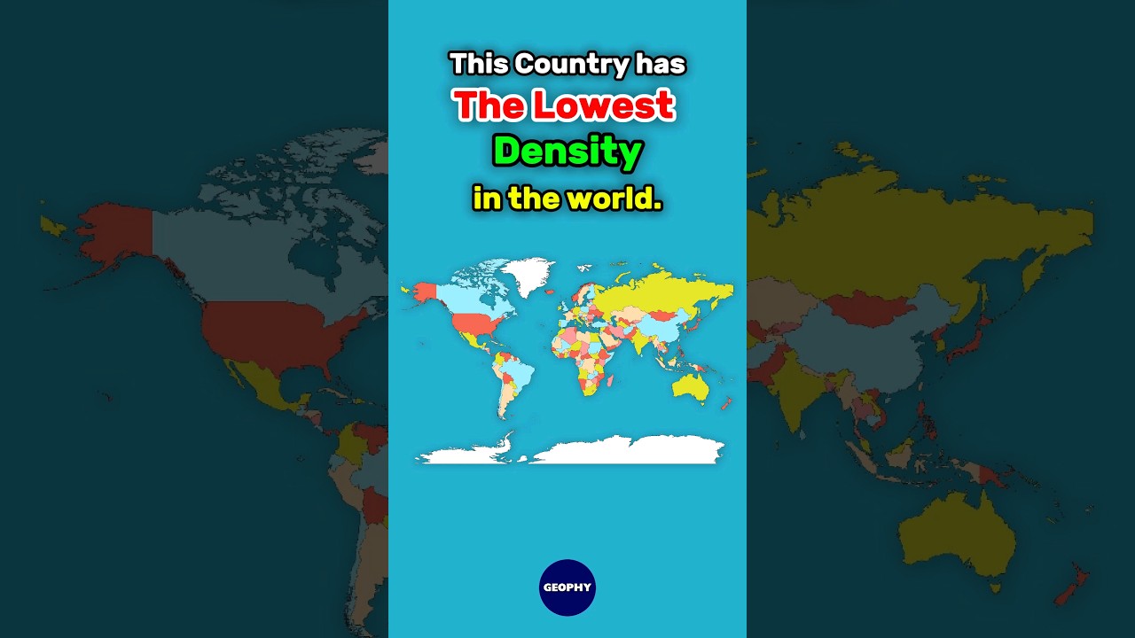 The Country with the lowest population density in the world