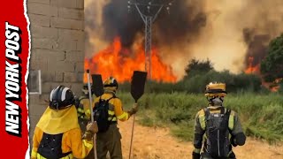 Spanish Villagers DESPERATELY Try to Save Their Town From Raging Wildfire